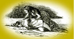 Illustration from the 1892 publication of The Yellow Wallpaper in New England Magazine