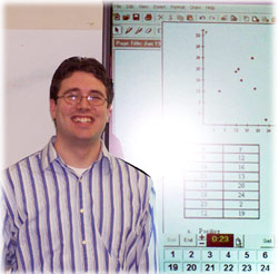 Jake Nonis in his classroom.